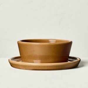 Glazed Ceramic Candle Holder Pumpkin Brown - Hearth & Hand with Magnolia